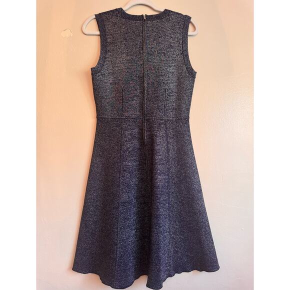 VERONICA BEARD FOLEY SLEEVELESS METALLIC FLARE MIDI DRESS sz M - Picture 8 of 11